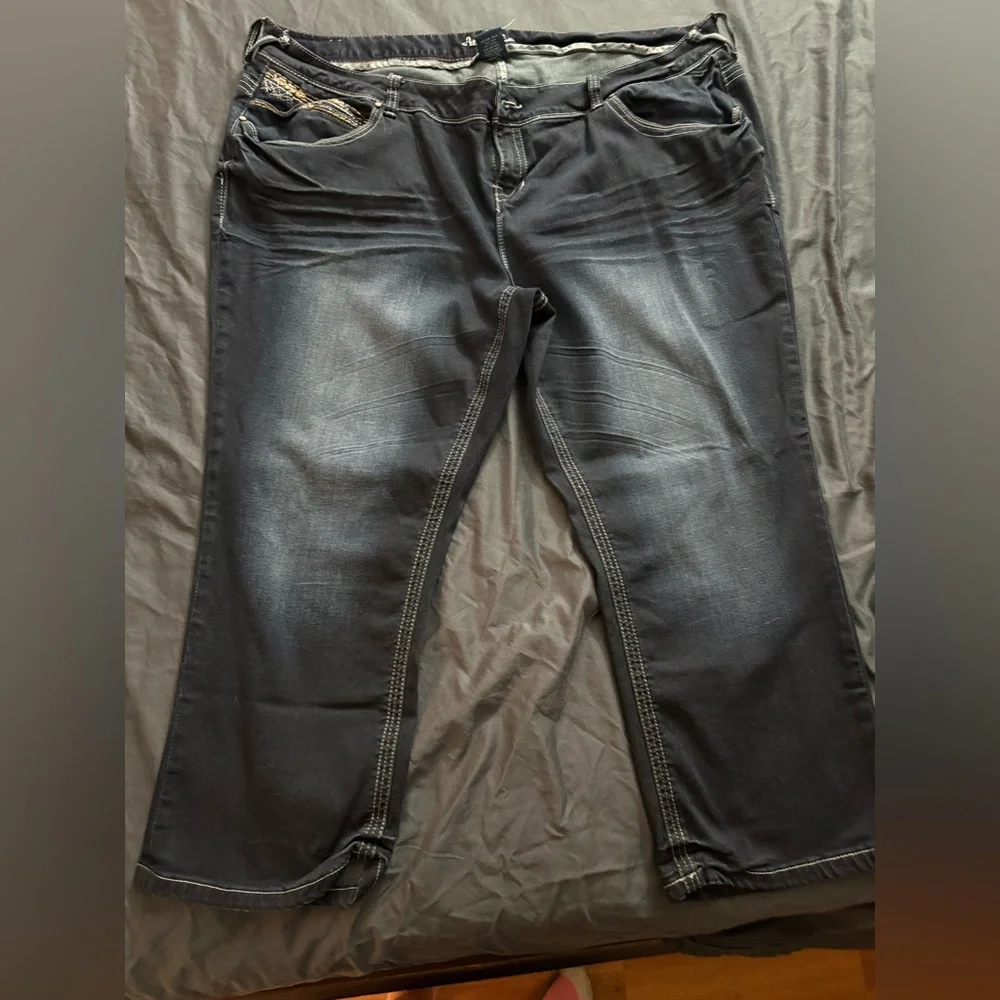 Amethyst Jeans Dark Blue boyfriend cut - Picture 1 of 5